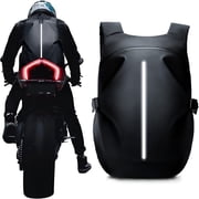 AOMRCOL Motorcycle Backpack for Men, Waterproof Helmet Bag with Reflective Strips, High-Density Nylon Travel Rucksack for Commuting and Outdoor Riding