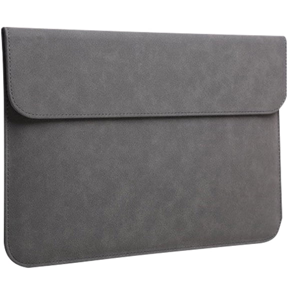 AOMRCOL Pu Leather Tablet Protective Cover Laptop Computer Sleeve Compatible with 16 Inches Notebook, Waterproof and Ultra-Thin Universal Computer Envelope Bag Shell, Portable Hand Bag (Gray)