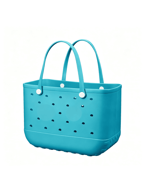 Rubber Waterproof Tote Washable Handbag for Beach Pool Travel Sports Made of Rubber,Fully Washable. Perfect for Market Shopping,Sports,Swimming Pool & Daily Travel Activities
