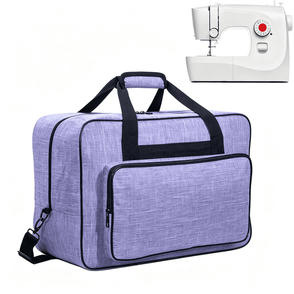 AOMRCOL Sewing Machine Carrying Case with Padded Handles, Suitable for Most Standard Household Sewing Machines Compatible with Singer, Janome - Purple