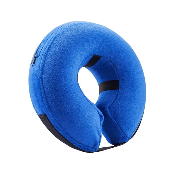 AOMRCOL Soft Inflatable Dog Cone, Adjustable Recovery Collar for Cats, Lightweight Lick Prevention Pet E-Collar, Blue