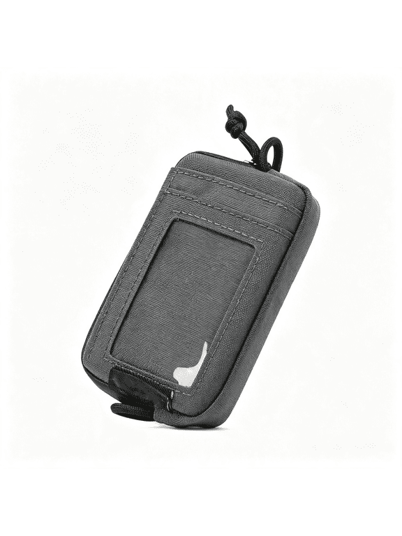Tactical Front Pocket Wallet Nylon Zipper Coin Pouch W/Id Window|500D Nylon Zipper Wallet; Id Window,4 Card Slots; Light 1.4Oz Waterproof Zippers,Unisex Commute Hiking Work Edc
