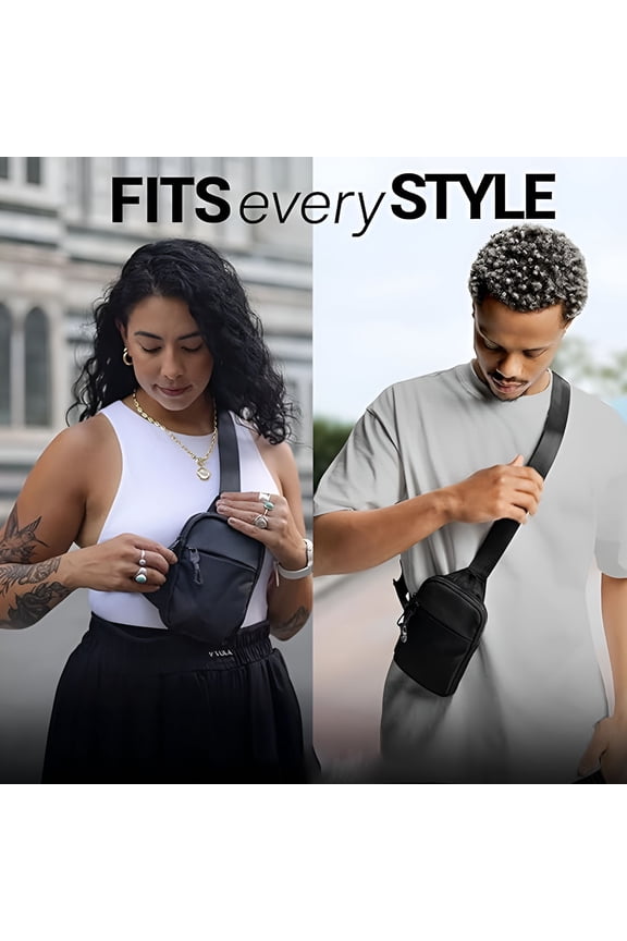 Travel Sling Bag for Men & Women - Water Resistant Crossbody Multipocket Chest Bag with Anti-Theft & RFID