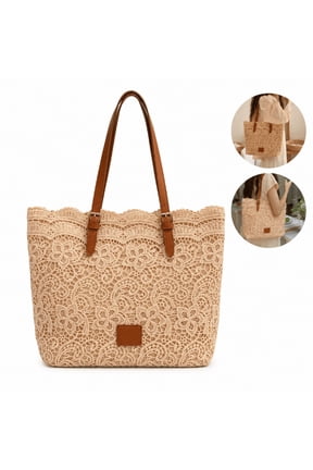 Vintage Lace Shoulder Bag for Women, Crochet Purse Summer Handbag 2026, Lightweight Summer Bags for Women Tote Bag for Beach Travel Shopping