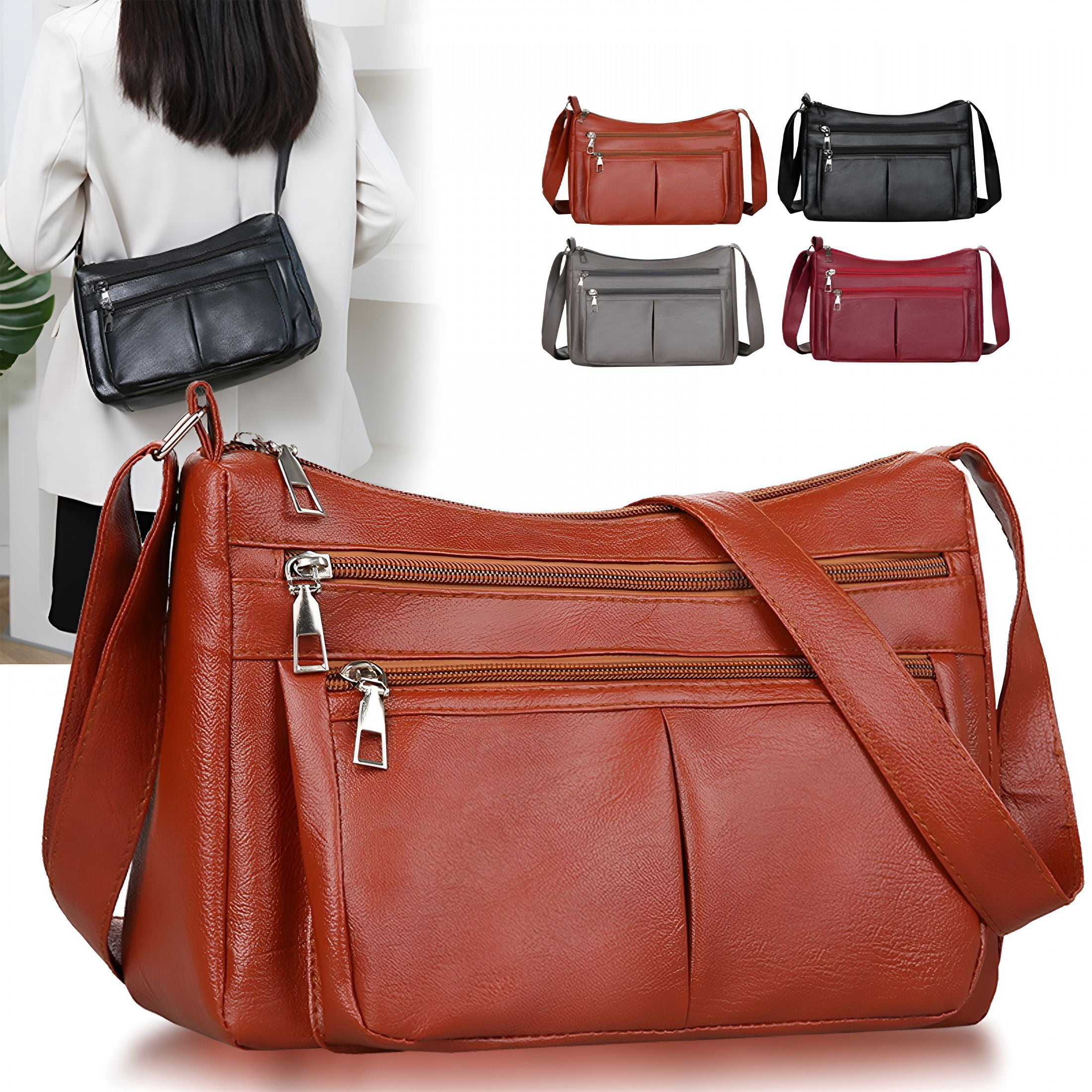 AOMRCOL Women’s Lightweight Crossbody Bag with Wide Shoulder Strap ...