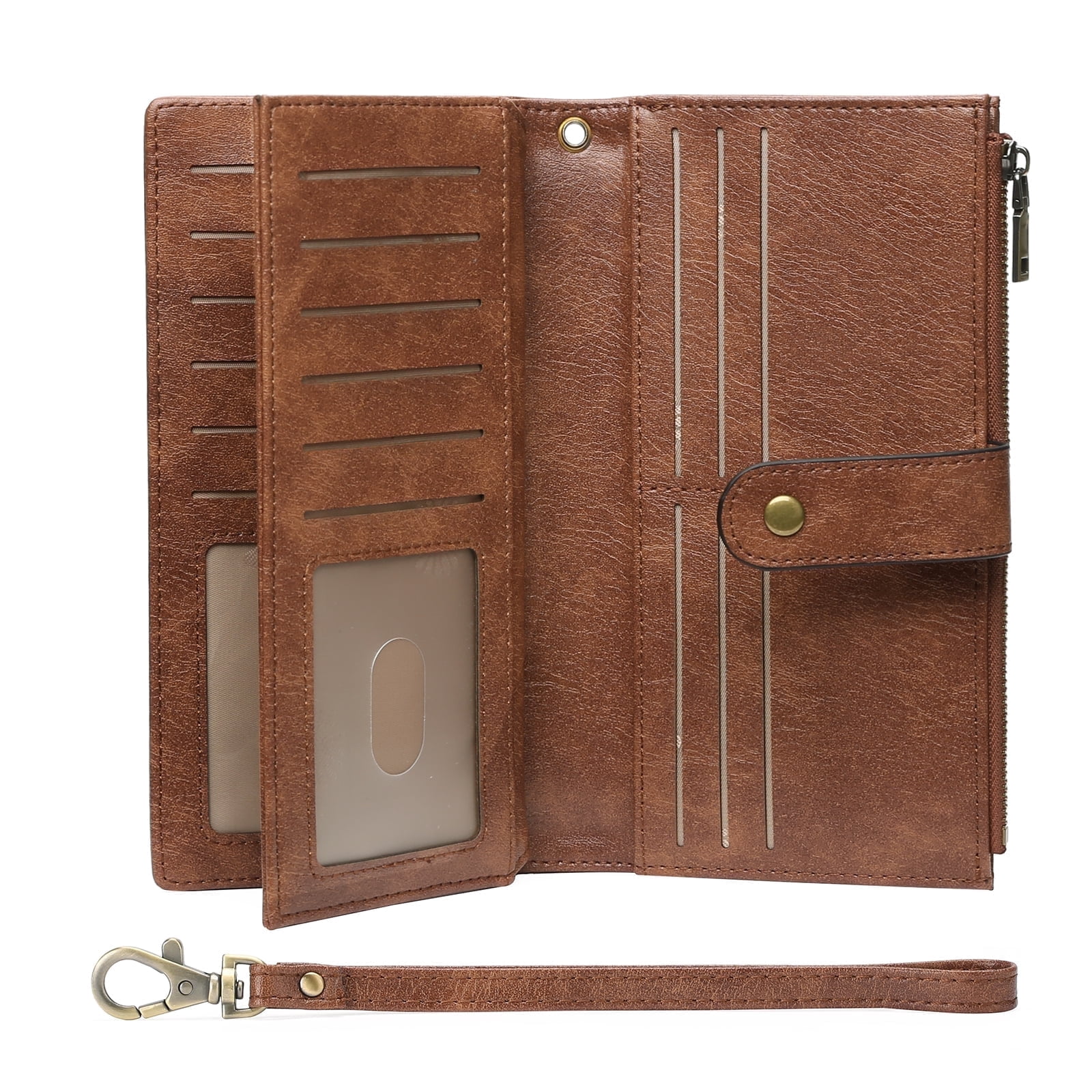 Id Card For Rfid AOMRCOL Womens Wallet RFID Blocking Ladies Wristlet Clutch Large ...