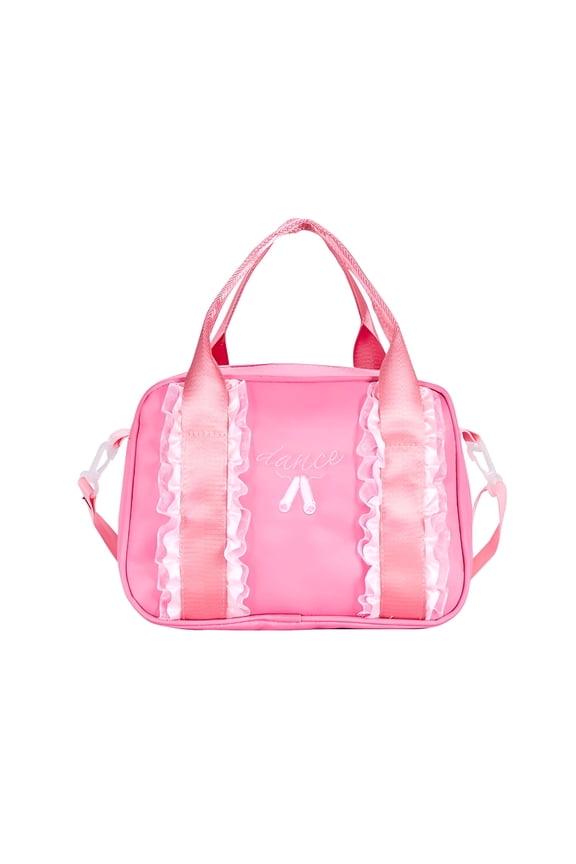 Zippered Sport Bag for Young Dancers Pretty Pink Girls' Ballet Dance Tote Dance Bag for Toddler Girls