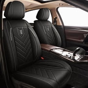 AOMSAZTO Car Seat Cover for Ford Fiesta 2011-2019 Faux Leather Waterproof Seat Covers Automotive Seat Protectors Cushions2 Front Seat,Black