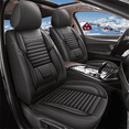 thumbnail image 1 of DIKSOAKR 2 Front Car Seat Covers for Subaru Legacy 1995-2024 2025 Faux Leather Seat Covers Breathble Waterproof Automotive Seat Cushion (2 Seat, Black), 1 of 7