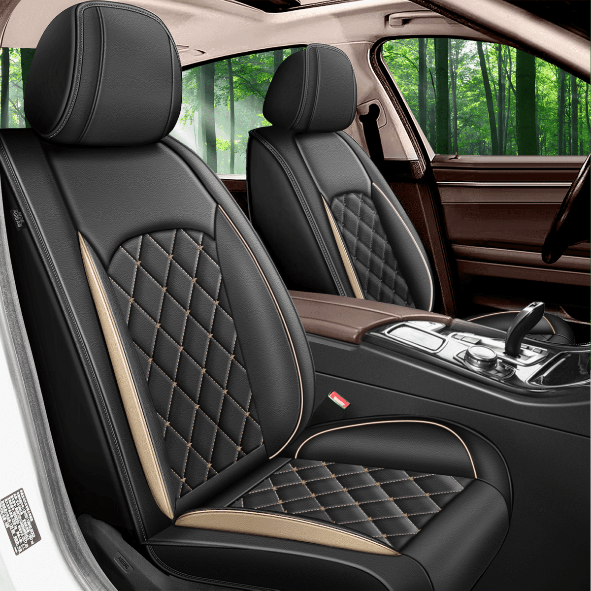 Golden Retriever Car Seat Covers (Set of 2) - Airbag Compatible Golden Retriever Car Seat Covers (Set of 2) - Airbag Compatible