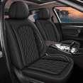 thumbnail image 1 of DIKSOAKR 2 PCS Front Car Seat Covers for Hyundai Elantra 2012-2024 2025 Leather Seat Covers Waterproof Automotive Seat Cushion Protectors (2 Seat, Black), 1 of 7