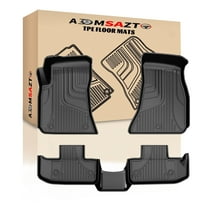 AOMSAZTO Floor Mats Fit for Dodge Challenger 2016-2023 Heavy Duty TPE All Weather Automotive Floor Mats,1st & 2nd Row Full Set Rubber Floor Liners, Anti Skid Car Mats-Black