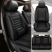 AOMSAZTO Car 5-Seat Covers Front & Rear Full Set Faux Leather Seat Cushion Protector Waterproof Black For Honda CR-V CRV 2023-2025 Sedan 4-Door