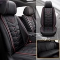 thumbnail image 1 of AOMSAZTO Car 5-Seat Covers Front & Rear Full Set Faux Leather Seat Cushion Protector Waterproof For Jeep Liberty 2002-2012, 1 of 5