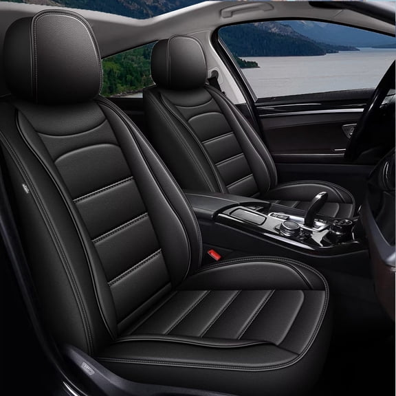 AOMSAZTO Car 5-Seat Covers Front & Rear Full Set Faux Leather Seat Cushion Protector Waterproof for BUICK LaCrosse 2008-2019