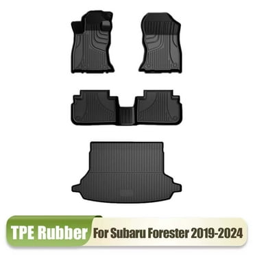 AOMSAZTO Car Floor Mats & Cargo Liner TPE Rear Trunk Mat Set For Subaru Forester 2019-2024 All Weather Liners Protection
