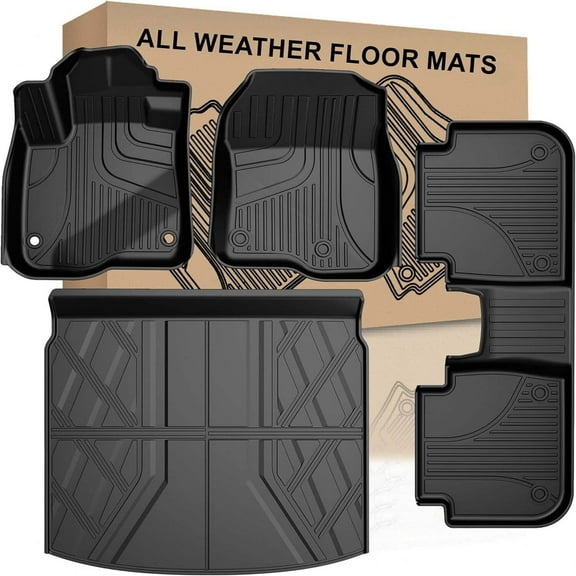 AOMSAZTO Car Floor Mats & Cargo Liner TPE Rear Trunk Mat Set for Honda CR-V 2023-2024 All Weather Liners Protection(Not willing to use hybrid)