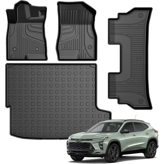 AOMSAZTO Car Floor Mats & Cargo Liner for Chevrolet/Chevy TRAX 2024-2025 Row Trunk Mat Full Set 3D TPE All Weather Protection
