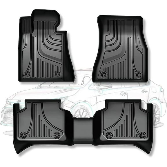AOMSAZTO Floor Mats for Mitsubishi Outlander 2011-2021 - All Weather Automotive Floor Mats - 1st & 2nd Row Full Set Rubber Floor Liners for Mitsubishi Outlander -Car Floor Mats,Black