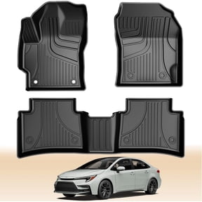 AOMSAZTO Floor Mats for Toyota Corolla Sedan 2020-2024 - All Weather Protection Automotive Floor Mats - 1st & 2nd Row Full Set Rubber Floor Liners ,Custom Fit Car Mats,Black