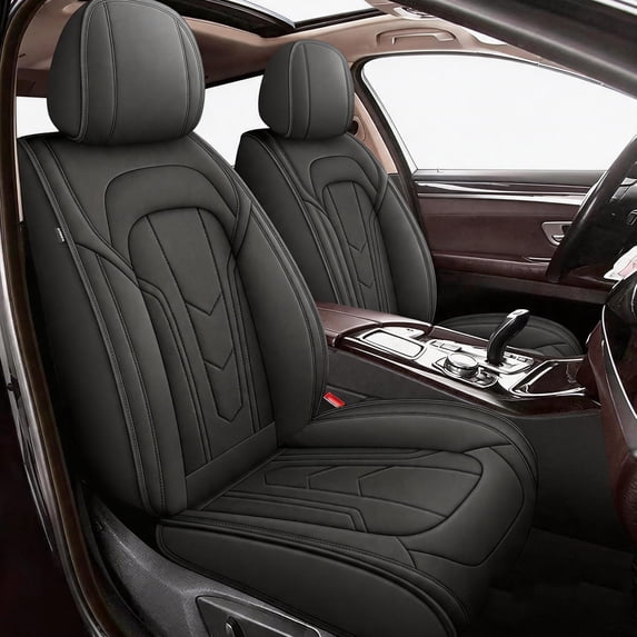 AOMSAZTO Car Full Seat Covers Fit for Hyundai Santa Cruz 2022 2023 2024 2025 Faux Leather Waterproof Automotive Seat Cushion(2 Row 5 Seat,Black)