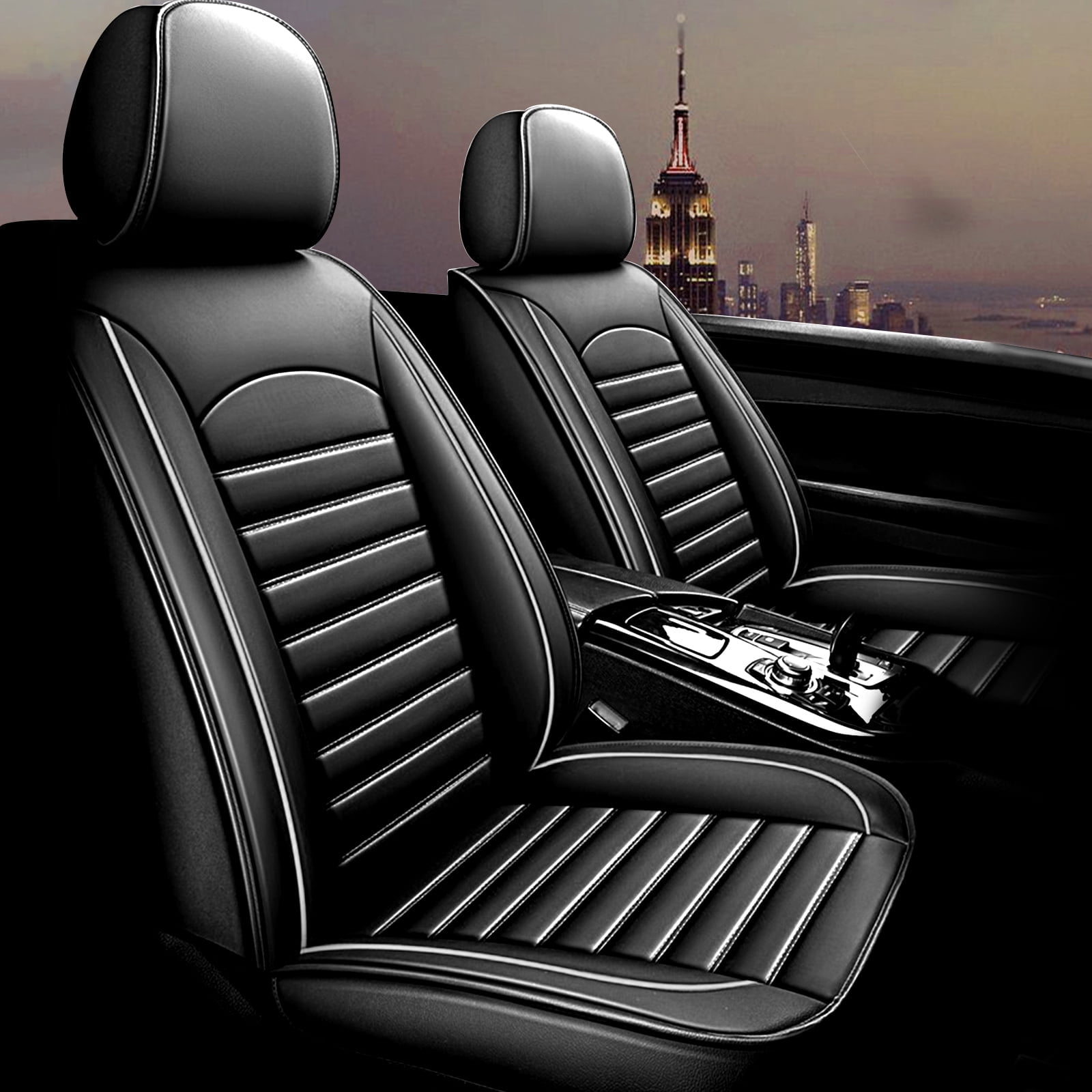 AOMSAZTO Car Seat Cover 5-Seat Apply To Split Rear Headrest Auto ...