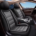 thumbnail image 1 of AOMSAZTO Car Seat Cover,Full Set Faux Leather Breathable Waterproof Seat Protector Compatible Airbag Universal Fit for SUV Sedan Trucks(Grey,Front Seats), 1 of 7