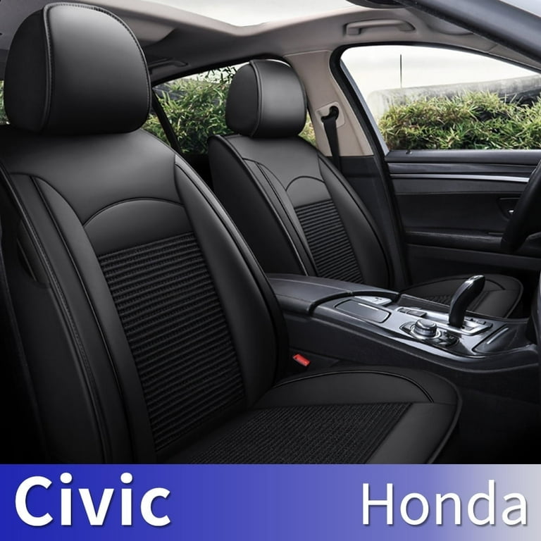 AOMSAZTO Car Seat Cover Fit for Honda Civic 2007-2022 Black 5-Seat