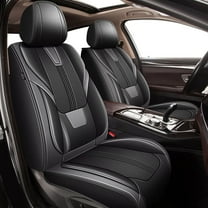 DIKSOAKR Car Seat Covers 2 Front Seat for Chevrolet/Chevy Sonic 2012-2020: Seat Cover Faux Leather Breathable Waterproof Compatible Airbag (Black&Gray)