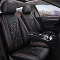 thumbnail image 1 of DIKSOAKR Car Seat Covers BLACK Faux Leather Fit Most SUV For Tucson RAV4 Sportage Cherokee For 2nd Row Headrest Split Auto 5-Seat, 1 of 5