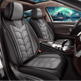 thumbnail image 1 of AOMSAZTO Car Seat Covers Fit fo Hyundai Ioniq 2017-2024 Full Set Faux Leather Seat Cover 2 Rows 5 Seats Waterproof Seat Cushion Protector (Black & Grey), 1 of 7