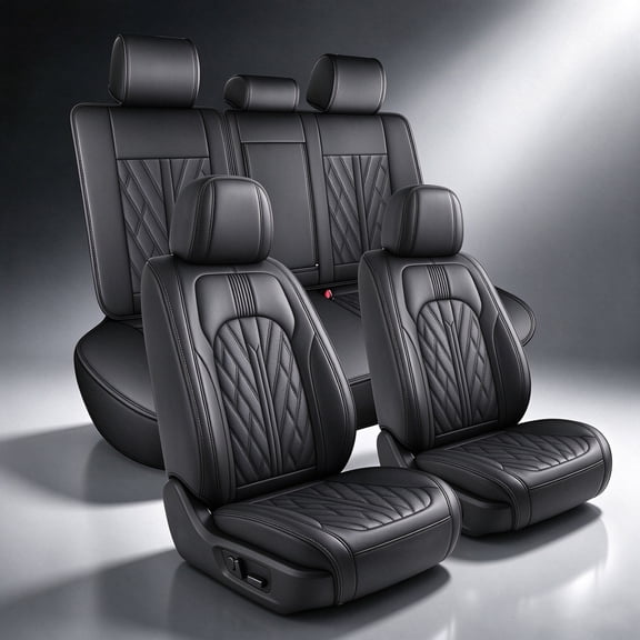 DIKSOAKR Car Seat Covers Fit for Honda Fit 2007-2020 Full Set Leather Seat Cushion Waterproof Automotive Seat Protectors(5 Seats,Black)