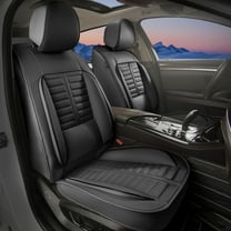 DIKSOAKR Car Seat Covers Fit for Honda HR-V 2016-2025: Front Set Waterproof Leather Vehicle Seat Cushion Luxury Automotive Protector(2 Seats, Black)