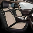 thumbnail image 1 of DIKSOAKR Car Seat Covers Front Fit for Lincoln MKX 2008-2018: Auto Interior Accessories, Ice Silk - Faux Leather Breathable Vehical Car Seat Protector(Black), 1 of 6