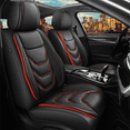 thumbnail image 1 of DIKSOAKR Car Seat Covers Full Set Fit for Honda HR-V 2016-2024: 5 Seat Auto Interior Accessories, Faux Leather Waterproof Car Seat Cushions Vehical Cover (Black&Red), 1 of 7