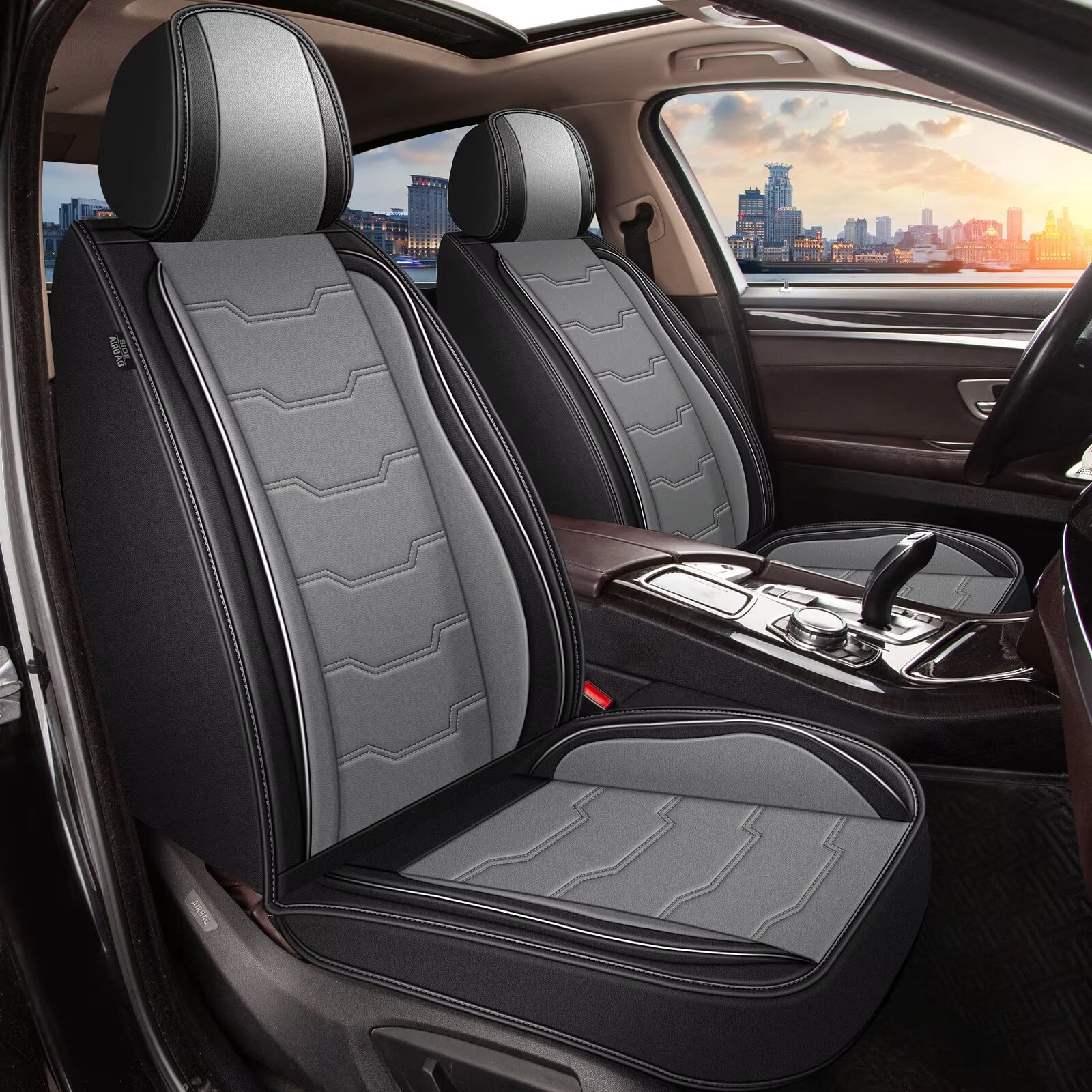 AOMSAZTO Car Seat Covers Full Set Fit for Nissan Juke(S/SV/SL) 20112017 Faux Leather Seat
