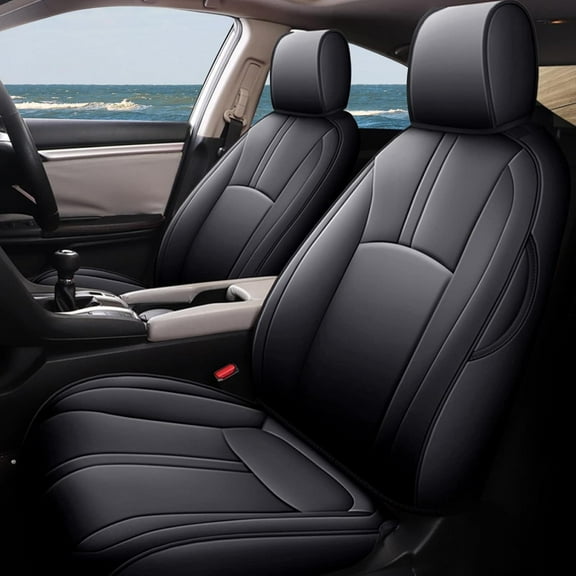 AOMSAZTO Car Seat Covers for Honda Civic Seat Covers Hatchback EX Sport Touring EX-L 2016 2017 2018 2019 2020 2021 Custom Fit Leather Breathable Waterproof Seats Cover