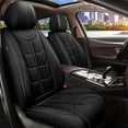 thumbnail image 1 of DIKSOAKR Car Seat Covers for Ford Fusion 2007-2020: 5 Seats Full Set Waterproof Leather Automotive Seat Protectors - Black, 1 of 5