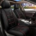 thumbnail image 1 of DIKSOAKR Car Seat Covers for Honda Civic 2003-2025: 5 Seats Full Set Waterproof Leather Automotive Seat Protectors - Redline, 1 of 5