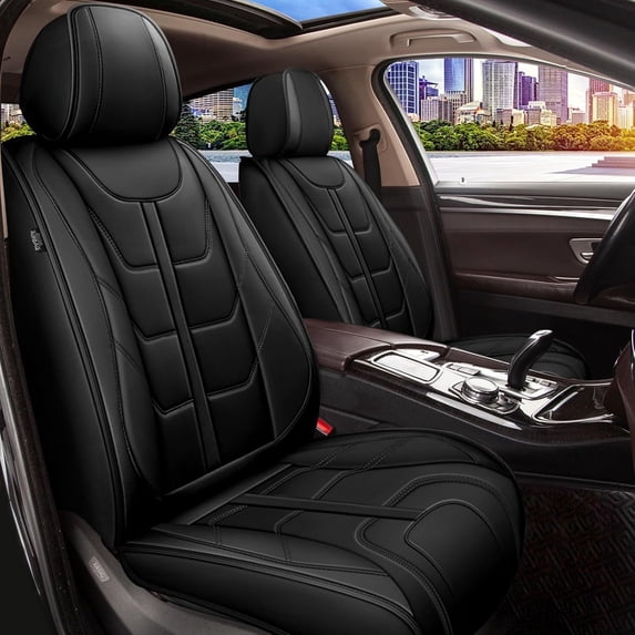 DIKSOAKR Car Seat Covers for Subaru Outback 2010-2025: 5 Seats Full Set Waterproof Leather Automotive Seat Protectors - Black