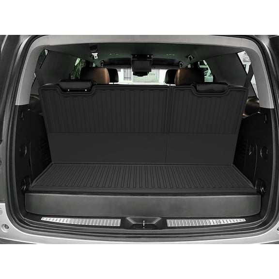AOMSAZTO Cargo Mat with Backrest Mat for 2015-2020 Chevy Tahoe/GMC Yukon (Not for XL) - Custom Fit All Weather Protection Automotive Trunk Liner Waterproof Car Accessories Mat for Chevrolet Tahoe