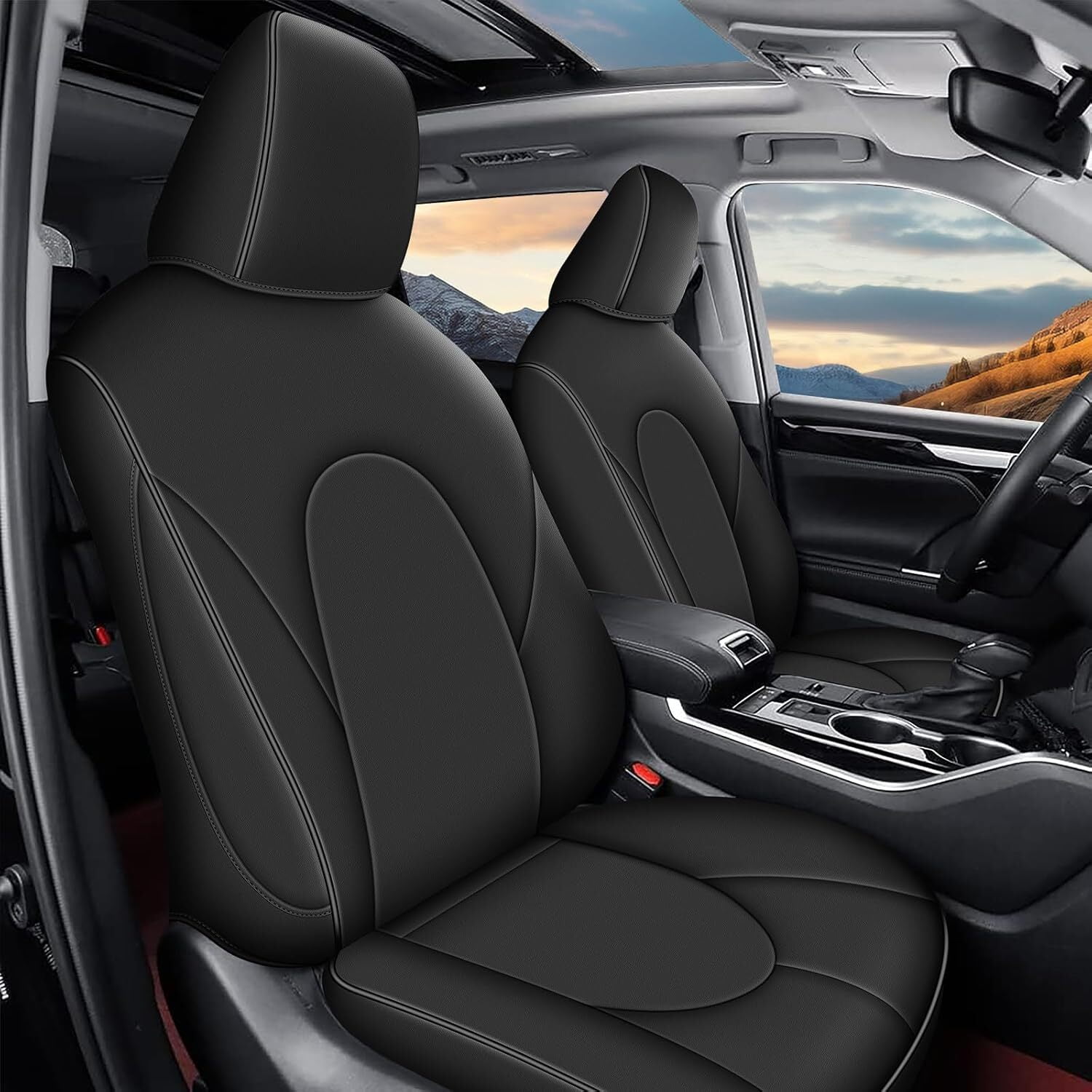 AOMSAZTO Custom Fit Highlander Seat Covers: for Toyota Highlander 2020 ...