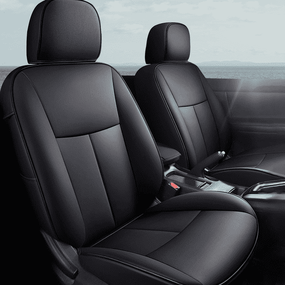 AOMSAZTO Custom Seat Covers for Nissan Sentra 2013-2019 Car Seat Covers for Nissan Sentra Faux Leather Seat Protectors Full Set Black