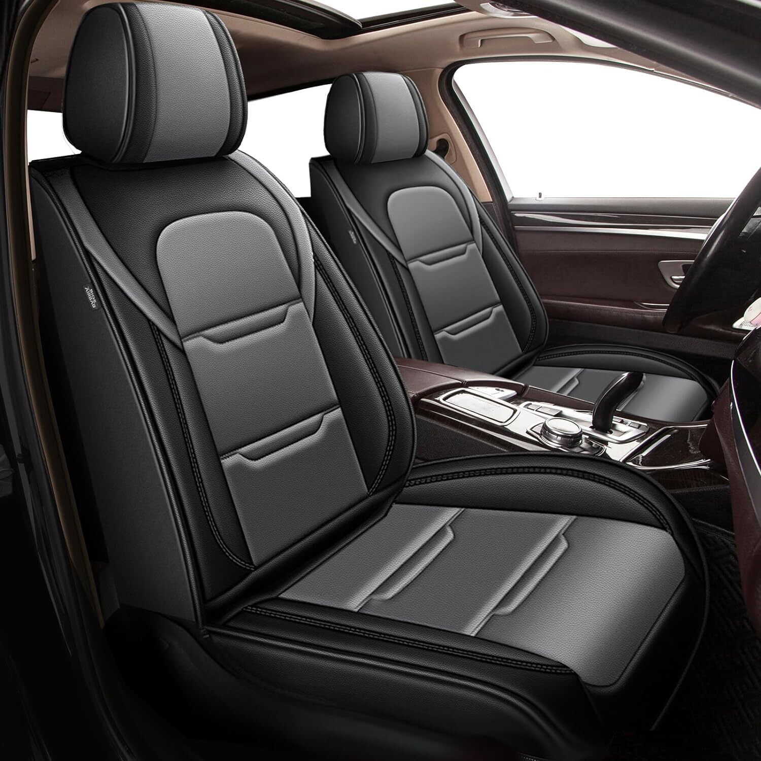 AOMSAZTO Fit ACURA RDX 2008 2024 Car Seat Cover 5 seat Faux Leather Full Set Compatible Airbag Black Gray Walmart