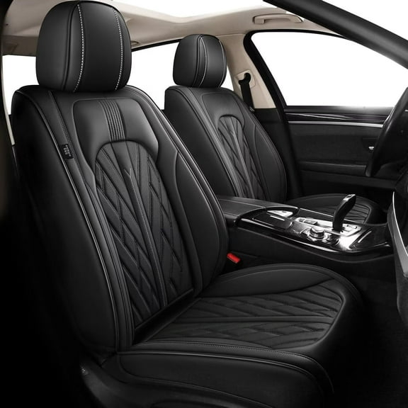 DIKSOAKR Fit Chevrolet/Chevy Cobalt 2005-2010 Black Car seat Cover 5-seat Faux Leather Full Set Compatible Airbag