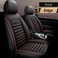thumbnail image 1 of AOMSAZTO Fit Ford Edge 2007-2021 Black & Red Car seat Cover 5-seat Faux Leather Full Set Compatible Airbag, 1 of 7