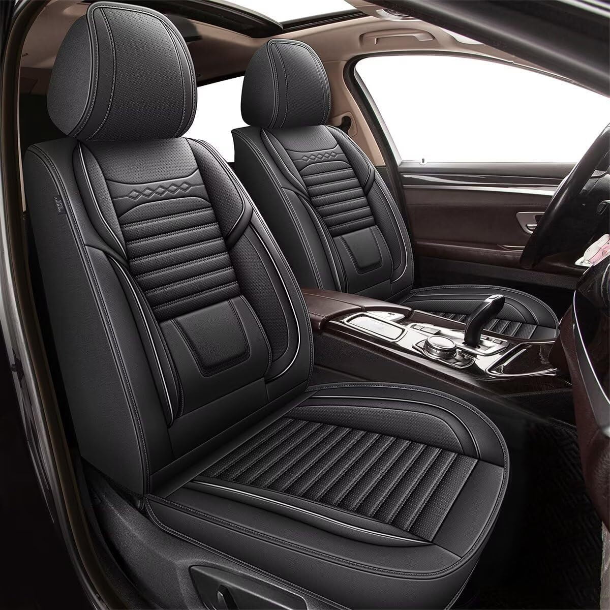 AOMSAZTO Fit Kia Seltos 20212024 Car Seat Cover 5seat Faux Leather