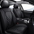 thumbnail image 1 of AOMSAZTO Fit Nissan Kicks 2018-2024 Car Seat Cover 5-seat Faux Leather Full Set Compatible Airbag(Black), 1 of 5