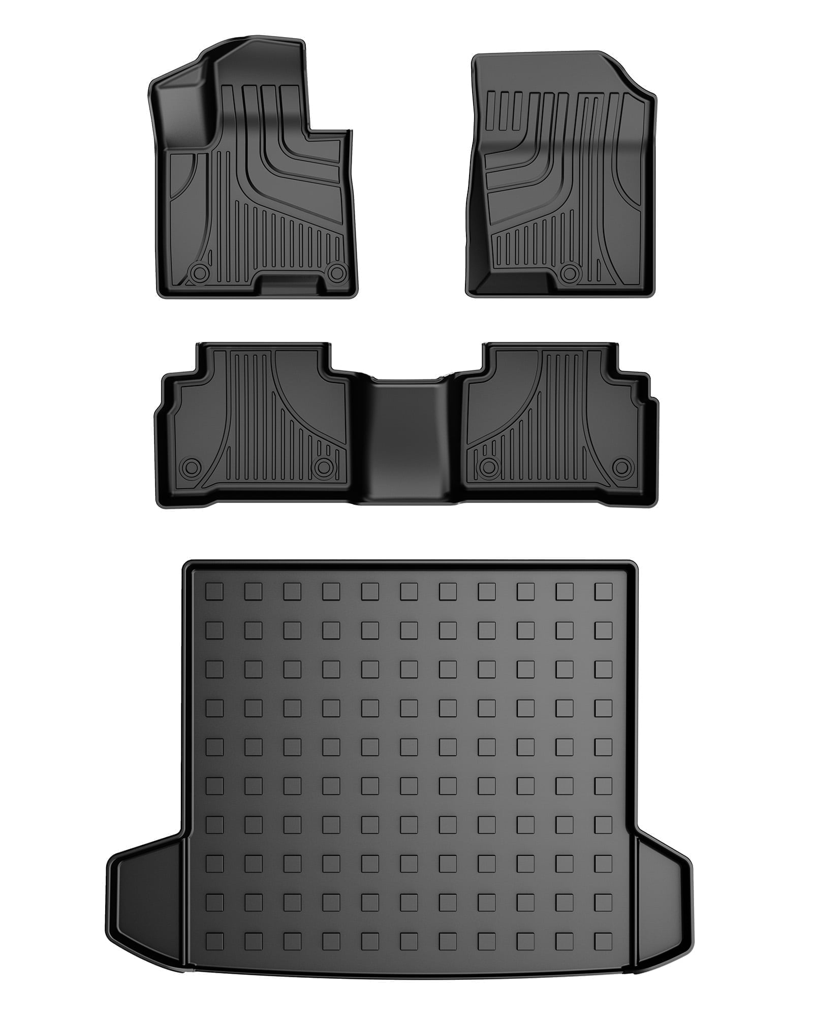 AOMSAZTO Floor Mats & Cargo Liner Compatible with 2022-2025 2026 Hyundai Tucson - All Weather TPE Rubber Automotive Floor Mats and Trunk Mat - Car Mat Set for 2024 Tucson Accessories Black