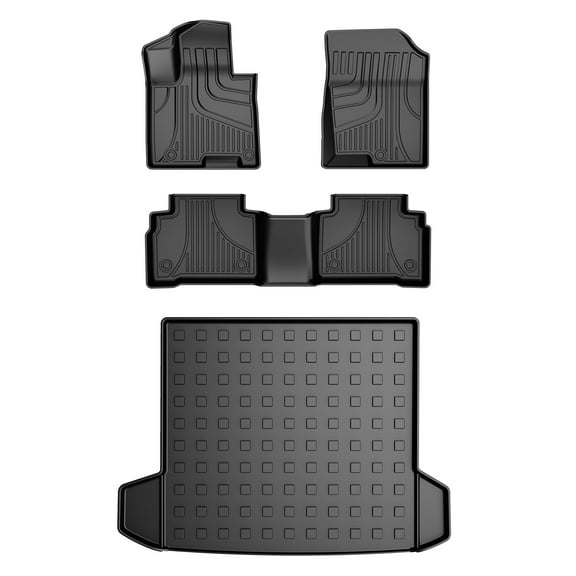 AOMSAZTO Floor Mats & Cargo Liner Compatible with 2022-2025 2026 Hyundai Tucson - All Weather TPE Rubber Automotive Floor Mats and Trunk Mat - Car Mat Set for 2024 Tucson Accessories Black
